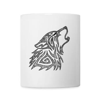 Howling Wolf Mandala - Mug - white - Front