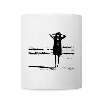 beach girl plage fille - Mug blanc - blanc - Devant