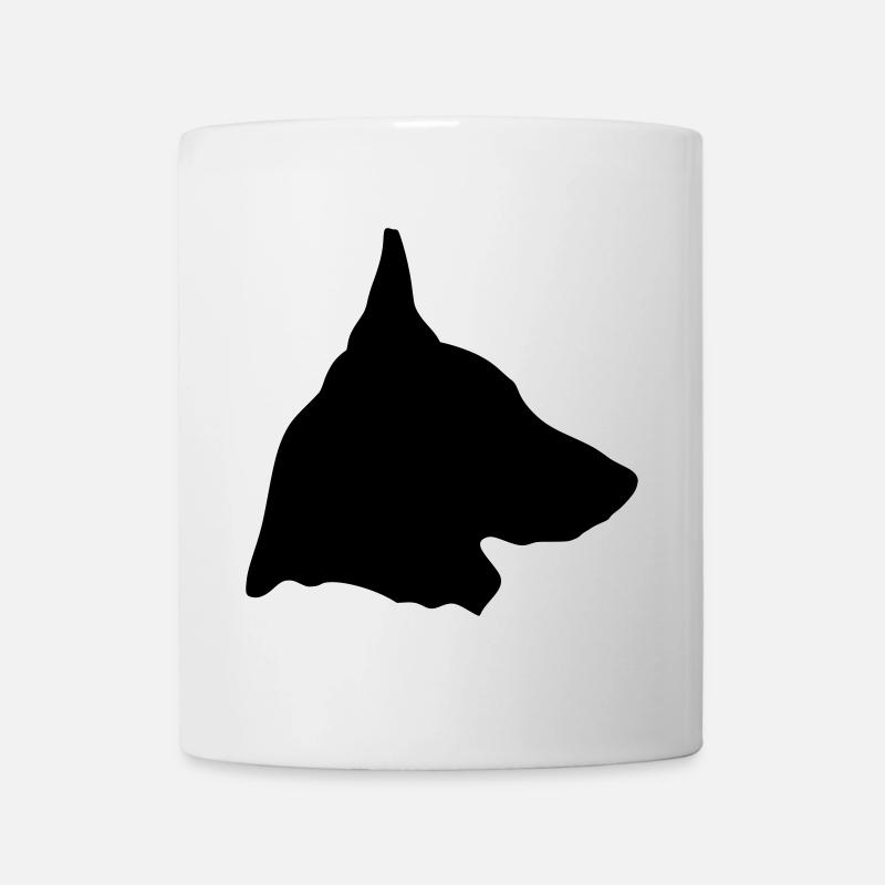 Berger Belge Malinois en profil (D) - Mug blanc - blanc