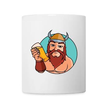 Wikinger mit Bierglas - Tasse - Weiß - Vorne