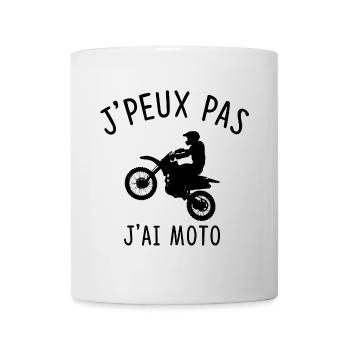 J'PEUX PAS J'AI MOTO - Mug blanc - blanc - Devant