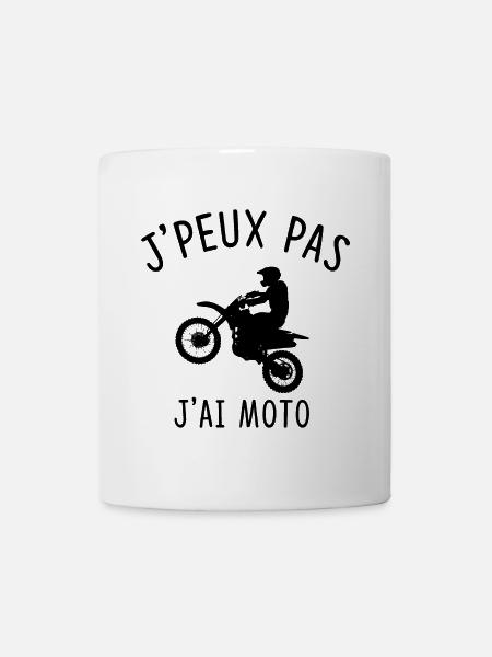 J'PEUX PAS J'AI MOTO - Mug blanc - blanc