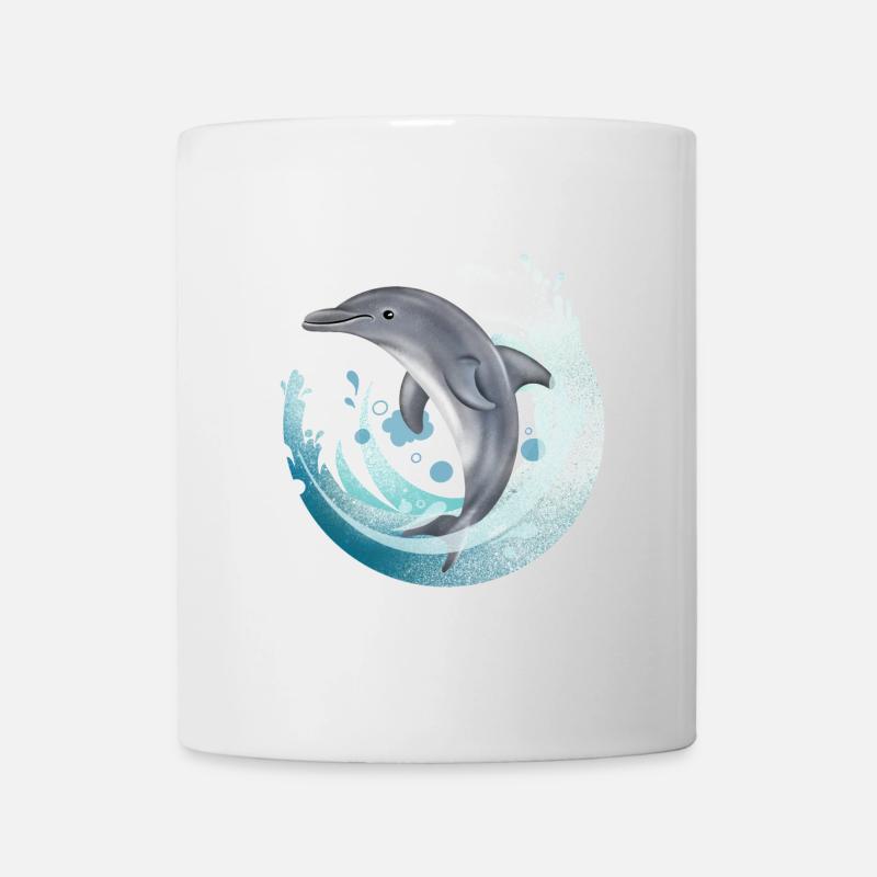Tauch Dive Dolphin - Delfin - Tasse - Weiß