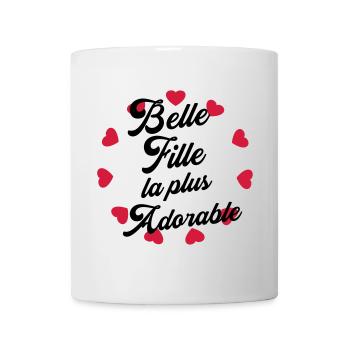 belle-fille / beau-fils / beau fils / belle fille - Mug blanc - blanc - Devant