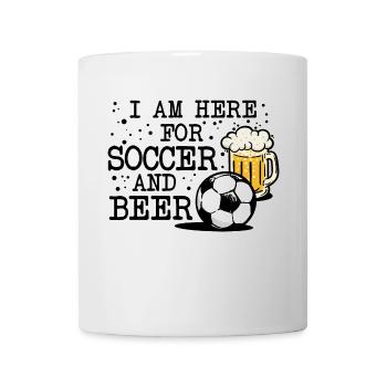 Fussball Bier Alkohol Fussballfan Lustig Sprüche - Tasse - Weiß - Vorne