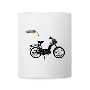 Bandes accentuées en fourrure - Mug blanc - blanc - Devant