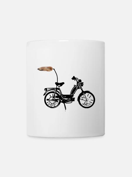 Bandes accentuées en fourrure - Mug blanc - blanc