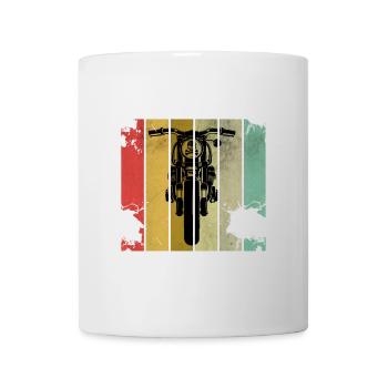 Moto Biker Retro - Mug blanc - blanc - Devant