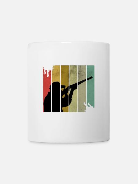 Jagen Jäger Retro - Tasse - Weiß