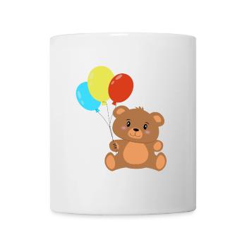 Teddybär mit Luftballons - Tasse - Weiß - Vorne