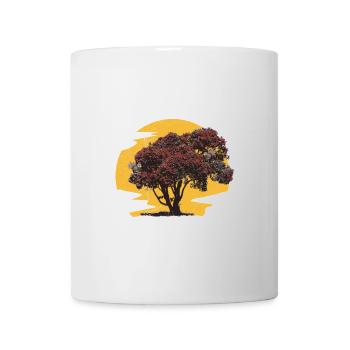 Neuseeland Fantails und Pohutukawa Geschenkidee - Tasse - Weiß - Vorne