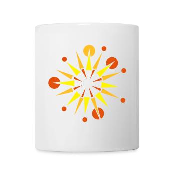 Stern mit Strahlen und Kugeln - Tasse - Weiß - Vorne