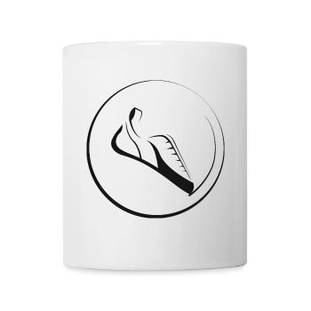 bouldering boulder symbol climbing shoes logo - Mug - white - Front