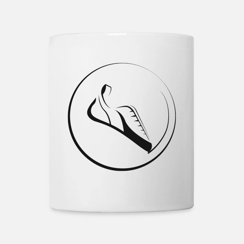 bouldering boulder symbol climbing shoes Logo - Tasse - Weiß