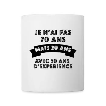 Vieux mais 20 ans d'expérience - Mug blanc - blanc - Devant