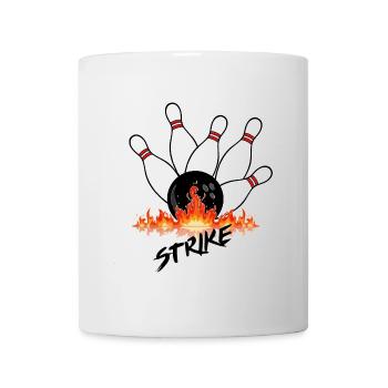 Flammende Bowlingkugeln und schwarze Kugel - Tasse - Weiß - Vorne