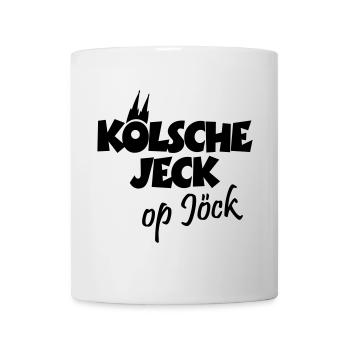 Kölsche Jeck op Jöck Kölsch Köln - Tasse - Weiß - Vorne