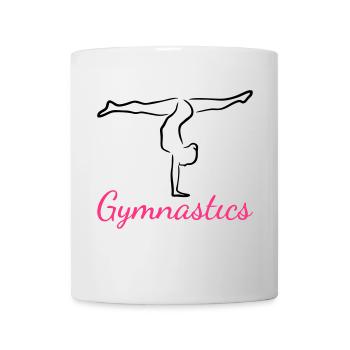 Gymnastics, Turnen, Turnerin - Tasse - Weiß - Vorne