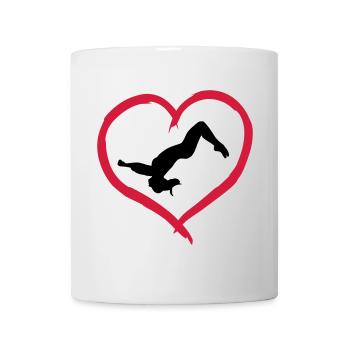 Gymnast, Gymnastics Heart & Backflip - Mug - white - Front