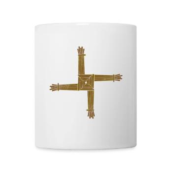 St. Brigid Cross Celtic symbols gift idea - Mug - white - Front