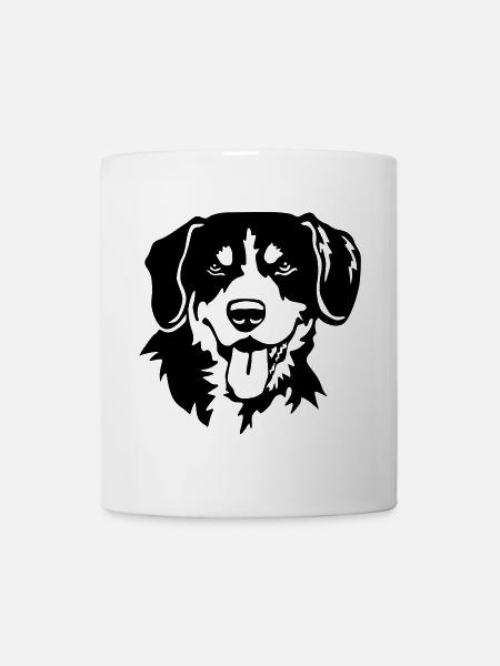 Entlebucher Sennenhund Kopf - Tasse - Weiß