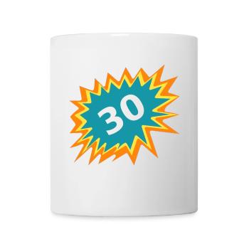 30 Colorful, 30th GB, Celebrate 30, Gift 30 - Mug - white - Front