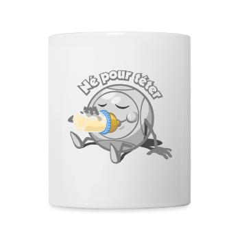 Né pour téter - Mug blanc - blanc - Devant