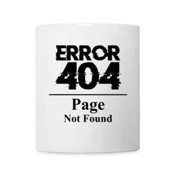 Error 404 Page not found saying page Internet bug - Mug - white - Front