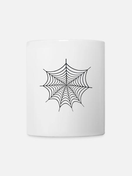 Spinnenweb Netzdesign - Tasse - Weiß