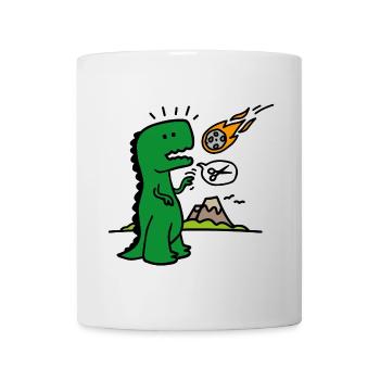 Rock paper scissors T-rex lustig Dinosaurier Komet - Tasse - Weiß - Vorne