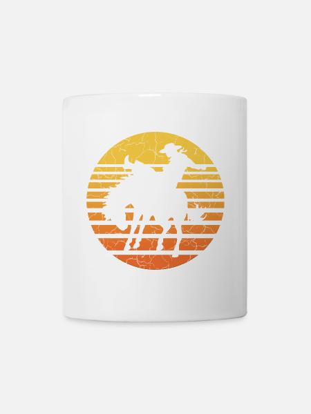 Cowboy Reiter im Sonnenuntergang - Tasse - Weiß