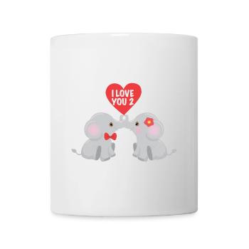 Éléphant éléphant valentine coeur amour cadeau - Mug blanc - blanc - Devant