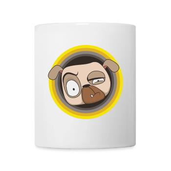 Don't Panic | Der Mops ist am Start | Mops Show - Tasse - Weiß - Vorne