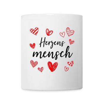 Herzensmensch Liebe Herzen Valentinstag Geschenk - Tasse - Weiß - Vorne