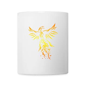 Tatouage tribal phoenix oiseau fantaisie idée cadeau - Mug blanc - blanc - Devant