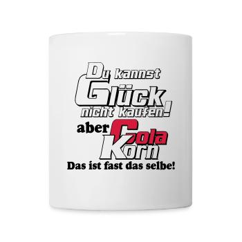 Korn , Party , Weizenkorn ,Glück Cola Korn(25) - Tasse - Weiß - Vorne