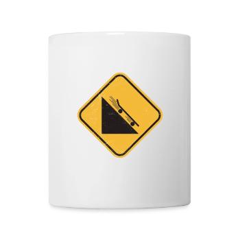 Downhill Skateboard Warning Sign Funny Gift - Mug - white - Front