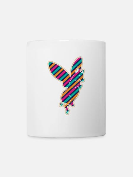 Fliegendes Schwein, Alice im Wunderland - Tasse - Weiß
