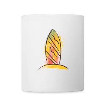 Color Splash Surfboard Beach Vibe - Mug blanc - blanc - Devant