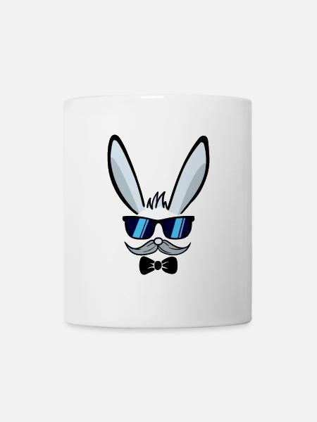 Il | Lapin de Pâques Visage Lapins de Pâques Joyeuses Pâques - Mug blanc - blanc