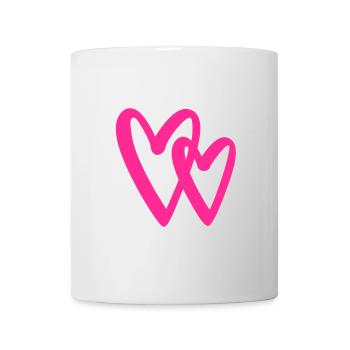 Simple Love Hearts Pink - Valentine's Romantic - Mug - white - Front