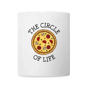 Pizza Pizzeria Italien Essen Küche Lustig Sprüche - Tasse - Weiß - Vorne