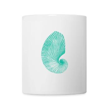Teal Abstract Snail Pattern - Mug - white - Front