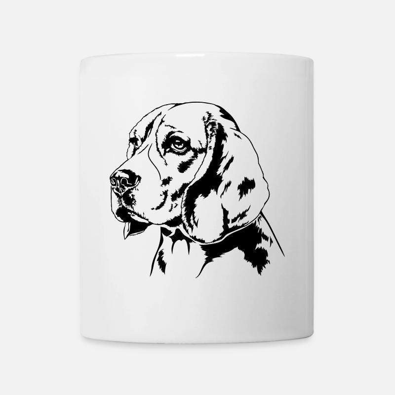 BEAGLE chien portrait chien chiens wilsigns chien de chasse - Mug blanc - blanc