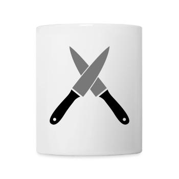 Messer - Tasse - Weiß - Vorne