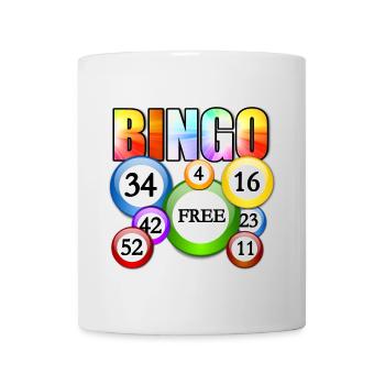 Lebendiges Bingo-Freiball-Design - Tasse - Weiß - Vorne