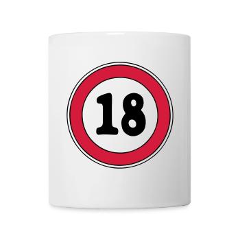 18th birthday sign - Mug - white - Front