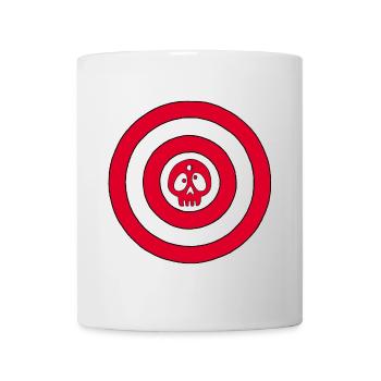 Tête de mort cible - Mug blanc - blanc - Devant