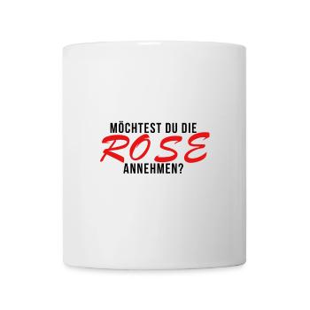 Möchtest du die Rose annehmen? - Tasse - Weiß - Vorne