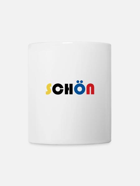 Schoen Bauhaus Farben Grafik - Tasse - Weiß